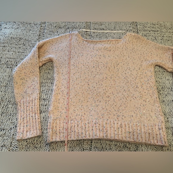 Rebecca Minkoff Women’s Katia Pink Sequined Ballet Neck Sweater Size S EUC - Picture 5 of 7